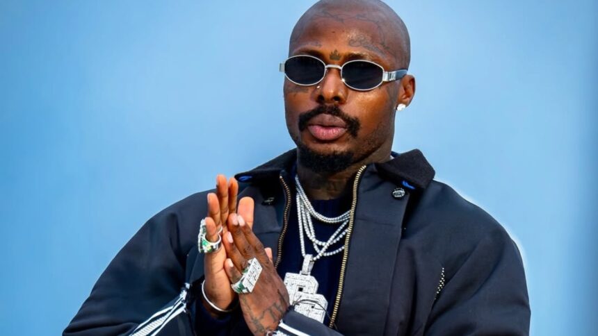 Asake announcing his fourth studio album M$NEY release date with marble statue artwork reveal on social media