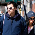 Harry Styles and Zoë Kravitz seen amid engagement rumors, with reports suggesting a fast-moving romance and possible future family plans.