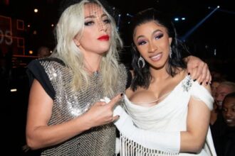 Lady Gaga and Cardi B, in a close-up photo on their record-breaking tours, featured in the Billboard Boxscore report