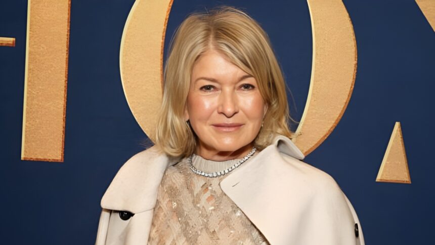 Martha Stewart taking a candid mirror selfie with clipped hair, messy bangs, and smudged mascara during a glam session in Milan