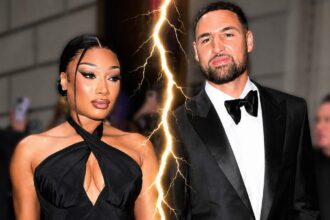 Megan Thee Stallion reacts after accusing Klay Thompson of cheating during their breakup