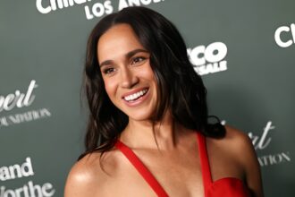Meghan Markle at a public event amid reports of Netflix tension and “love-bombing” claims