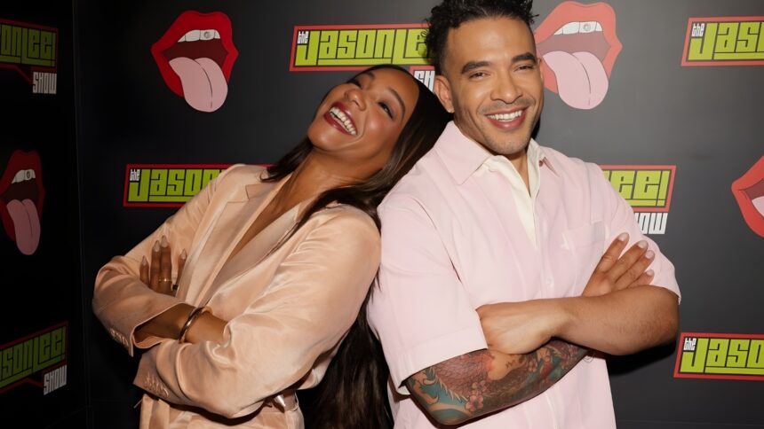 Tiffany Haddish reacting during a TV interview segment where she jokes about Nigerian singer Burna Boy in a viral clip.