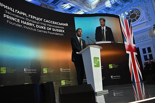 Prince Harry speaking during interview about “not a working royal” label while on humanitarian trip in Ukraine