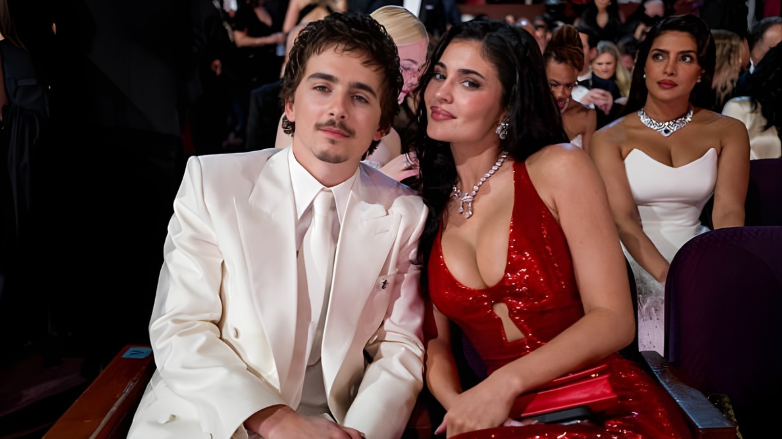 Timothée Chalamet and Kylie Jenner at a public event amid reports linking their relationship to his Oscars loss and shifting public image