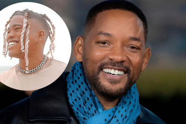 Will Smith reacting during a public appearance after a judge dismissed the sexual harassment lawsuit filed by violinist Brian King Joseph