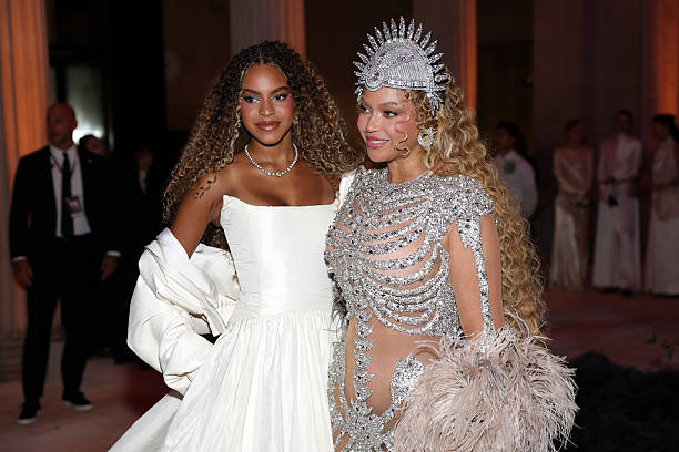 Beyoncé and Blue Ivy Carter wearing matching curls at the 2026 Met Gala red carpet