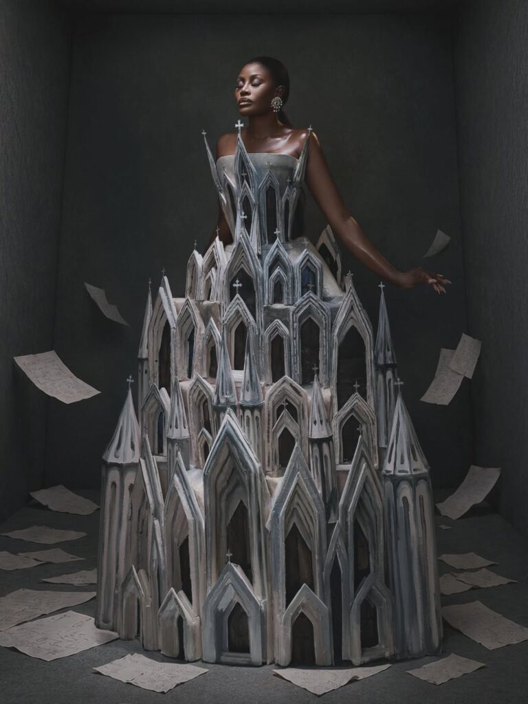 Nana Akua Addo arrived in acathedral inspired dress at the AMVCA 2026

